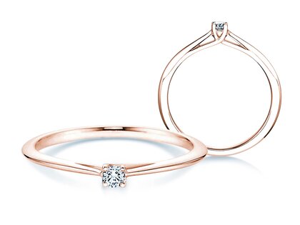 Anello di Fidanzamento Delight in 9K oro rosa con diamante 0,05ct G/SI
