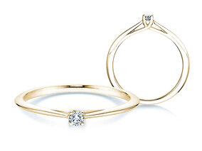 Anello di Fidanzamento Delight in 14K oro giallo con diamante 0,07ct G/SI