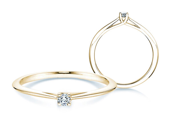Anello di Fidanzamento Delight in 18K oro giallo con diamante 0,05ct H/SI