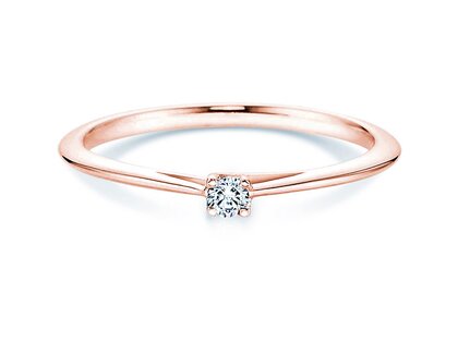 Anello di Fidanzamento Delight in 9K oro rosa con diamante 0,05ct G/SI