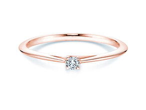 Anello di Fidanzamento Delight in 9K oro rosa con diamante 0,05ct G/SI