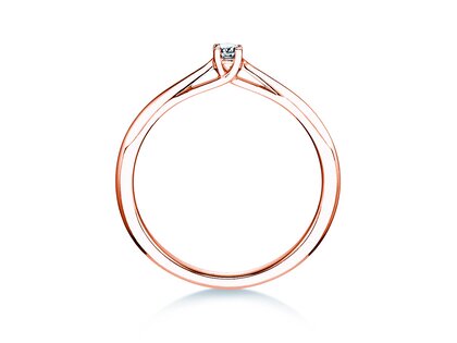 Anello di Fidanzamento Delight in 9K oro rosa con diamante 0,05ct G/SI