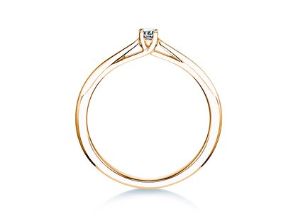 Anello di Fidanzamento Delight in 18K oro giallo con diamante 0,05ct H/SI