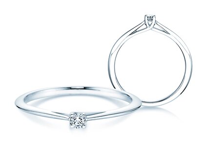 Anello di Fidanzamento Delight in 9K oro bianco con diamante 0,05ct G/SI