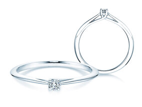 Anello di Fidanzamento Delight in argento 925/- con diamante 0,07ct G/SI