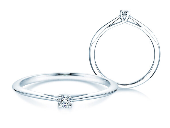 Anello di Fidanzamento Delight in argento 925/- con diamante 0,07ct G/SI