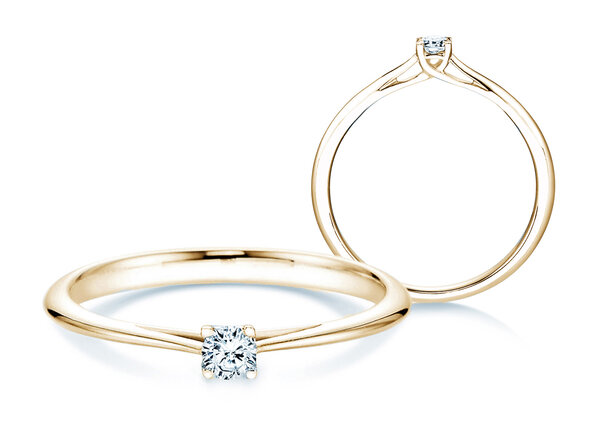 Anello di Fidanzamento Delight in 18K oro giallo con diamante 0,10ct H/SI