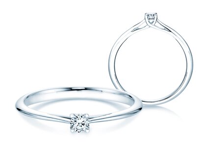 Anello di Fidanzamento Delight in 18K oro bianco con diamante 0,10ct H/SI