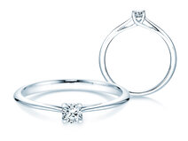 Anello di Fidanzamento Delight in 9K oro bianco con diamante 0,15ct G/SI