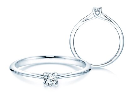 Anello di Fidanzamento Delight in 14K oro bianco con diamante 0,15ct G/SI