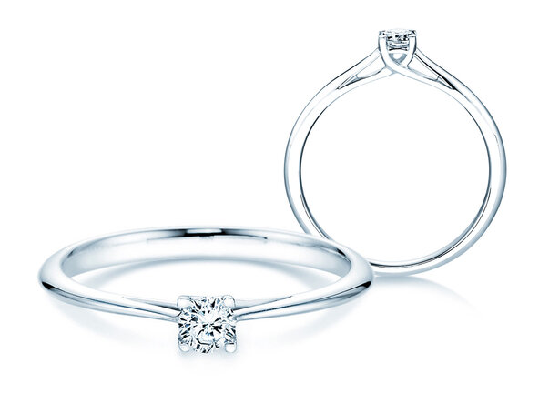 Anello di Fidanzamento Delight in 14K oro bianco con diamante 0,15ct G/SI