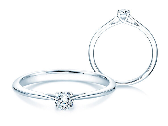 Anello di Fidanzamento Delight in 18K oro bianco con diamante 0,20ct G/SI