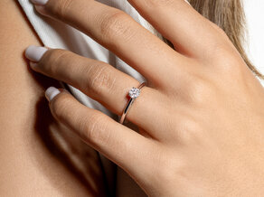 Anello di Fidanzamento Delight in 9K oro bianco con diamante 0,25ct H/SI