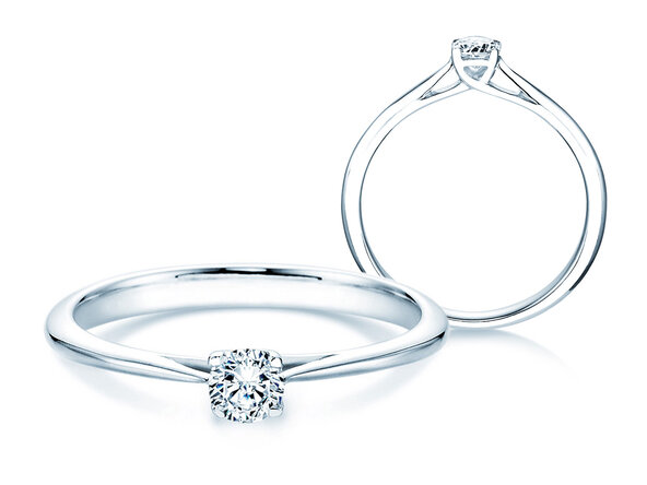 Anello di Fidanzamento Delight in 9K oro bianco con diamante 0,25ct H/SI