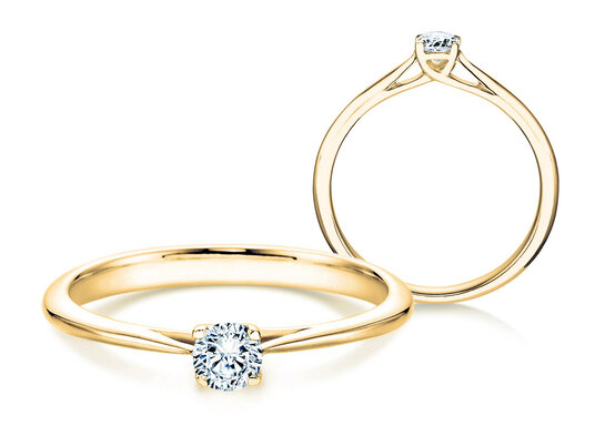 Anello di Fidanzamento Delight in 18K oro giallo con diamante 0,10ct H/SI