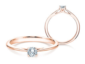 Anello di Fidanzamento Delight in 18K oro rosa con diamante 0,20ct G/SI