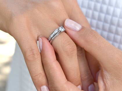 Anello di Fidanzamento Delight in 14K oro bianco con diamante 0,50ct H/SI
