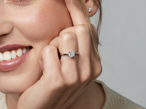 Anello di Fidanzamento Delight in 18K oro rosa con diamante 1,00ct H/SI