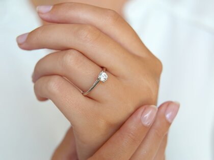 Anello di Fidanzamento Delight in 14K oro bianco con diamante 0,50ct H/SI
