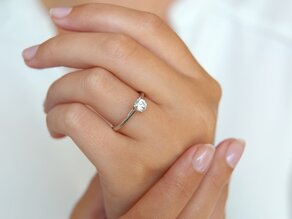 Anello di Fidanzamento Delight in 14K oro bianco con diamante 0,50ct H/SI