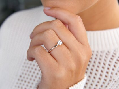 Anello di Fidanzamento Delight in 14K oro bianco con diamante 0,50ct H/SI