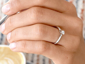 Anello di Fidanzamento Delight in 14K oro bianco con diamante 0,30ct H/SI