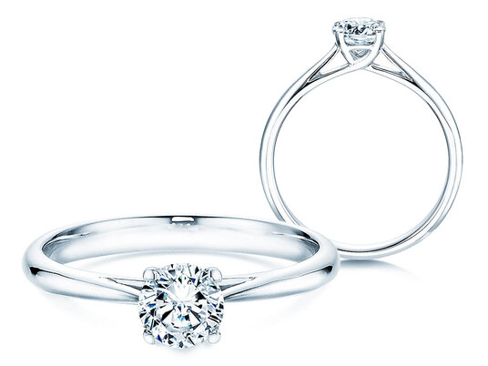 Anello di Fidanzamento Delight in 9K oro bianco con diamante 0,50ct H/SI