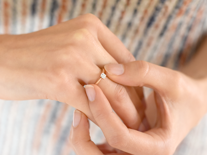 Anello di Fidanzamento Delight in 9K oro rosa con diamante 0,25ct H/SI