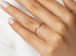 Anello di Fidanzamento Devotion in argento 925/- con diamante 0,05ct D/IF