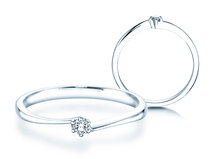 Anello di Fidanzamento Devotion in argento 925/- con diamante 0,07ct G/SI