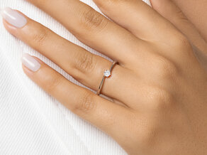 Anello di Fidanzamento Devotion in 18K oro rosa con diamante 0,10ct G/SI