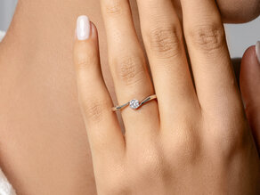 Anello di Fidanzamento Devotion in 14K oro bianco con diamante 0,20ct H/SI