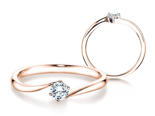 Anello di Fidanzamento Devotion in 9K oro bianco con diamante 0,50ct H/SI