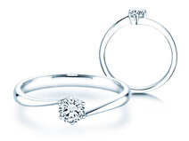 Anello di Fidanzamento Devotion in 14K oro bianco con diamante 0,35ct G/SI