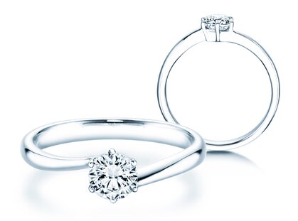 Anello di Fidanzamento Devotion in platino 950/- con diamante 0,50ct G/SI