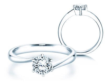 Anello di Fidanzamento Devotion in 14K oro bianco con diamante 0,75ct H/SI