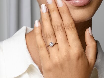 Anello di Fidanzamento Devotion in 18K oro bianco con diamante 1,00ct H/SI