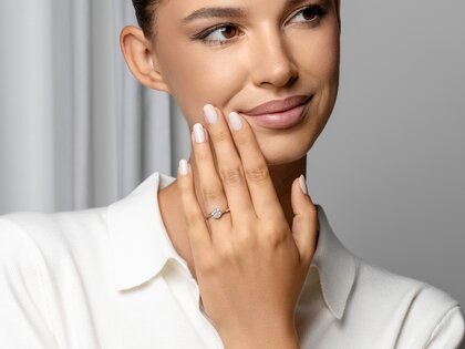 Anello di Fidanzamento Devotion in 18K oro bianco con diamante 1,00ct H/SI