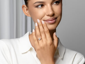 Anello di Fidanzamento Devotion in 18K oro bianco con diamante 1,00ct H/SI