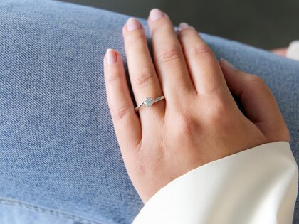 Anello di Fidanzamento Devotion in 14K oro bianco con diamante 0,50ct H/SI