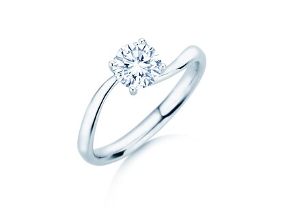 Anello di Fidanzamento Devour in 9K oro bianco con diamante da laboratorio 1,00ct