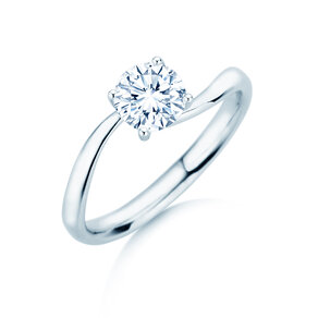 Anello di Fidanzamento Devour in 9K oro bianco con diamante da laboratorio 1,00ct