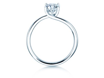 Anello di Fidanzamento Devour in 9K oro bianco con diamante da laboratorio 1,00ct