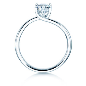 Anello di Fidanzamento Devour in 9K oro bianco con diamante da laboratorio 1,00ct