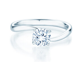 Anello di Fidanzamento Devour in 9K oro bianco con diamante da laboratorio 1,00ct