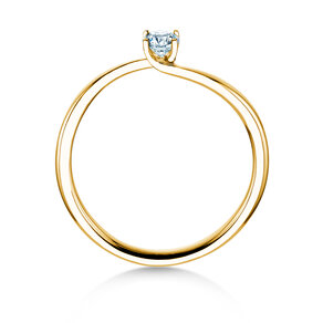 Anello di Fidanzamento Devour in 14K oro giallo con diamante da laboratorio 0,15ct E/VS