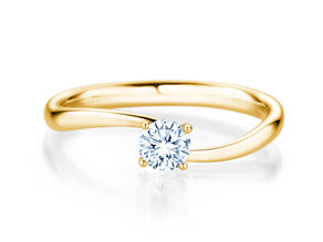 Anello di Fidanzamento Devour in 14K oro giallo con diamante da laboratorio 0,25ct E/VS