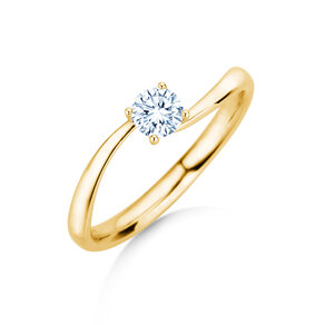 Anello di Fidanzamento Devour in 14K oro giallo con diamante da laboratorio 0,25ct E/VS