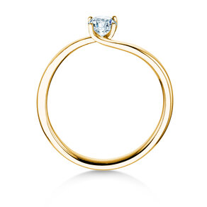 Anello di Fidanzamento Devour in 14K oro giallo con diamante da laboratorio 0,25ct E/VS