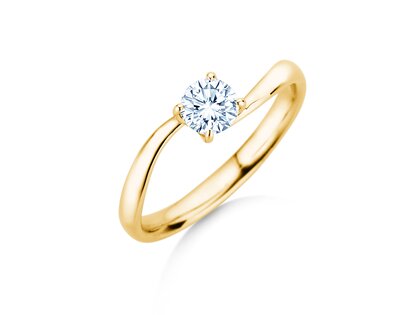 Anello di Fidanzamento Devour in 9K oro giallo con diamante da laboratorio 0,50ct E/VS